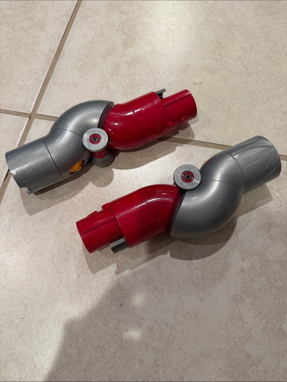 Dyson Red and Gray Swivel Hose Elbow Connectors (Pair)